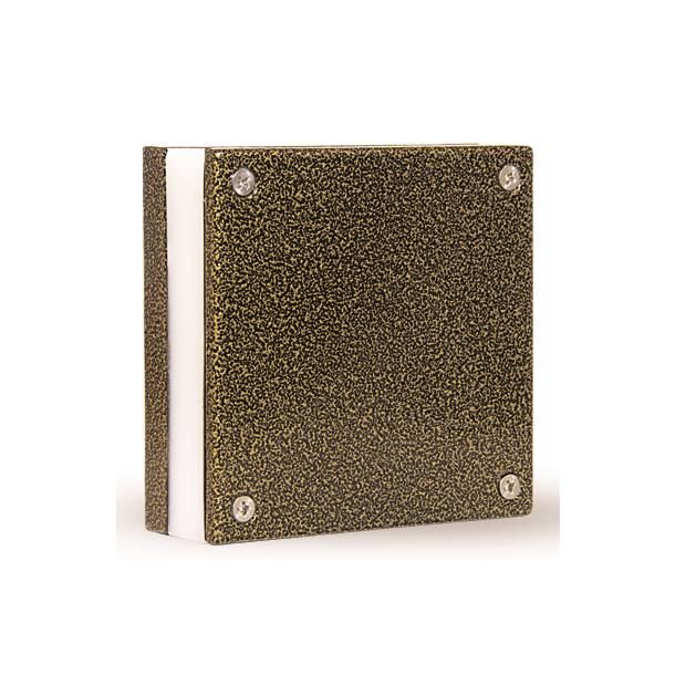 Απλίκα Τετράγωνη IP64 110x110x40mm Led Αλουμίνιο Χρυσό Μαύρο Lightup 142.GB