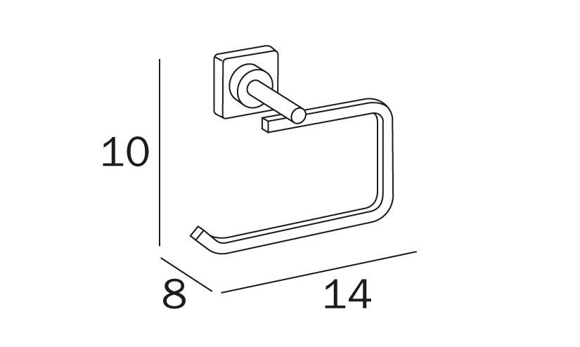 Χαρτοθήκη Ανοιχτή Χρωμέ Inda Quadro1600 A16250CR