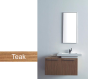 Σετ Έπιπλο Μπάνιου ECO-80BR 80 εκ.-Νιπτήρα τύπου Corian -Καθρέπτη 40*100 εκ., Χρώμα Teak FT21.080.002T