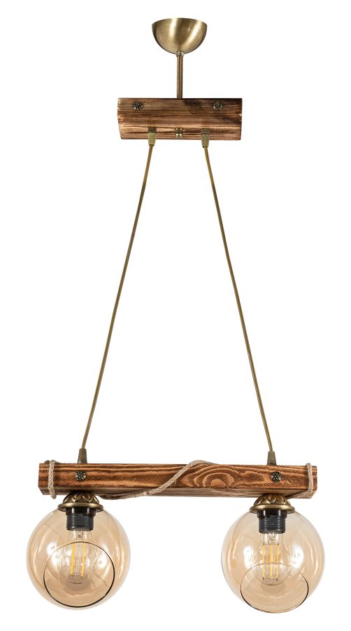 PDT 2059-2 ΡΑΓΑ 2/Φ ΞΥΛΙΝΗ ΜΕ ΜΕΛΙ ΓΥΑΛΙ 2ΧΕ27 ARlight 0103457