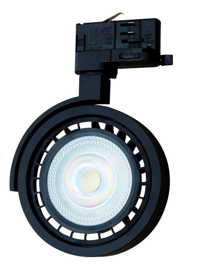 Σποτ Ράγας 4 Αγωγών /3 Κυκλωμάτων 1xR111 GU10 127xH180 mm Μαύρο Viokef Flis 4224600