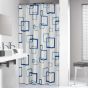 Retro 180x200 blue κουρτίνα μπάνιου πλαστική Sealskin 211521324