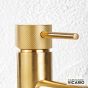 Μπαταρία Νιπτήρα με Βαλβίδα Clic-Clac Industrial Vicario Brushed Gold 512010-201