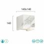 Απλίκα Επιτοίχια IP65 12w Led 828 lm Ρυθμιζόμενη Γωνία 75° Λευκό "Μάρμαρο" Viokef Davos 4202802