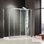 Συρόμενη διπλή πόρτα καμπίνας ντουζιέρας AXIS 180 ύψους 185εκ. ρυθμιζόμενη από 177 έως 181εκ. Clean Glass Chrome SL2X180C-100