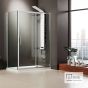 Συρόμενη πόρτα καμπίνας ντουζιέρας AXIS 150 ύψους 185εκ. ρυθμιζόμενη από 147 έως 151εκ. Clean Glass Chrome SLX150C-100