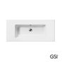 Νιπτήρας Πορσελάνης Pura 102x46 (1 οπή+2 προχ.) GSI White 8886-300