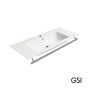 Νιπτήρας Πορσελάνης Pura 102x46 (1 οπή+2 προχ.) GSI White 8886-300