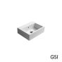 Νιπτήρας Πορσελάνης Kube 45x35 (χωρίς οπή-3 προχ.) GSI WHITE 8985A-300