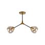 KQ 51454/2 CONELLY BLACK, BRASS AND HONEY PENDANT Ζ3 HOMELIGHTING 77-8104
