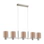 SE21-NM-120-SH3 ADEPT NICKEL MATT PENDANT BROWN SHADE+ HOMELIGHTING 77-8292