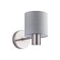 SE21-NM-16-SH2 ADEPT NICKEL MATT WALL LAMP GREY SHADE+ HOMELIGHTING 77-8300