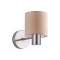 SE21-NM-16-SH3 ADEPT NICKEL MATT WALL LAMP BROWN SHADE+ HOMELIGHTING 77-8301