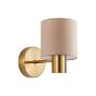 SE21-GM-16-SH3 ADEPT GOLD MATT WALL LAMP BROWN SHADE+ HOMELIGHTING 77-8306