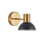 SE21-GM-16-MS3 ADEPT GOLD MATT WALL LAMP BLACK METAL SHADE+ + HOMELIGHTING 77-8309