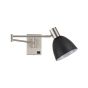 SE21-NM-52-MS2 ADEPT WALL LAMP Nickel Matt Wall lamp with Switcher and Black Metal Shade+ HOMELIGHTING 77-8376