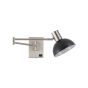 SE21-NM-52-MS3 ADEPT WALL LAMP Nickel Matt Wall lamp with Switcher and Black Metal Shade+ HOMELIGHTING 77-8377