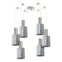 SE21-NM-4-GL1-NM6 ADEPT TUBE Nickel Matt Pendant Smoked Glass+ HOMELIGHTING 77-8393