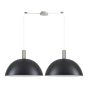 SE21-NM-4-NM2-MS50 ADEPT TUBE Nickel Matt Pendant Black Metal Shade+ HOMELIGHTING 77-8413