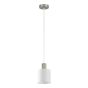 SE21-NM-4-SH1 ADEPT TUBE Nickel Matt Pendant White Fabric Shade+ HOMELIGHTING 77-8414