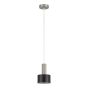 SE21-NM-4-MS1 ADEPT TUBE Nickel Matt Pendant Black Metal Shade+ HOMELIGHTING 77-8449