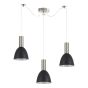 SE21-NM-4-NM3-MS2 ADEPT TUBE Nickel Matt Pendant Black Metal Shade+ HOMELIGHTING 77-8458