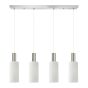 SE21-NM-4-4NM-GL3 ADEPT TUBE Nickel Matt Pendant White Glass+ HOMELIGHTING 77-8476