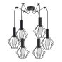 SE21-BL-4-BL6-GR1 ADEPT TUBE Black Pendant Black Metal Grid+ HOMELIGHTING 77-8527