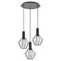 SE21-BL-4-3BL-GR1 ADEPT TUBE Black Pendant Black Metal Grid+ HOMELIGHTING 77-8530