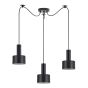 SE21-BL-4-BL3-MS1 ADEPT TUBE Black Pendant Black Metal Shade+ HOMELIGHTING 77-8542