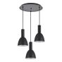 SE21-BL-4-3BL-MS2 ADEPT TUBE Black Pendant Black Metal Shade+ HOMELIGHTING 77-8551
