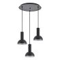 SE21-BL-4-3BL-MS3 ADEPT TUBE Black Pendant Black Metal Shade+ HOMELIGHTING 77-8558