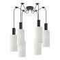 SE21-BL-4-BL6-GL3 ADEPT TUBE Black Pendant White Glass+ HOMELIGHTING 77-8562