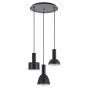 SE21-BL-4-3BL-MS123 ADEPT FLEX Black Pendant Black Metal Shade+ HOMELIGHTING 77-8910