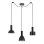 SE21-BL-4-BL3-MS12 ADEPT FLEX Black Pendant Black Metal Shade+ HOMELIGHTING 77-8914
