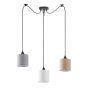SE21-BL-B10-BL3-SH12 ADEPT FLEX White, Grey, Brown Fabric Shade Pendant+ HOMELIGHTING 77-8964