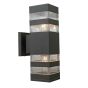 Απλίκα Εξ.Χώρου IP44 Υ30xM9xΠ15,5cm 2xE27 Χυτό Αλουμίνιο Γραφίτης -PVC Sun Light A0296