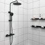 Orabella Preciosa Black matt - Στήλη ντουζ με στρόγγυλη κεφαλή Φ250 10264