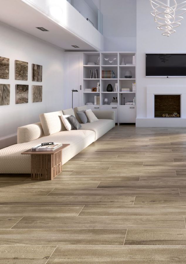 Πλακάκι Δαπέδου 23,3x120cm Τύπου Ξύλου Πορσελανάτο Matt Cleveland Roble