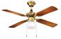 Ανεμιστήρας Οροφής Ø105 εκ. 4 Πτερύγια Καφέ / Burnished Brass Μέταλλο Perenz Gemini 7064ΟB