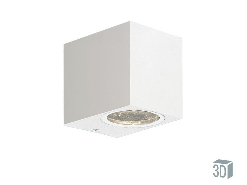 Απλίκα IP44 Μονόφωτη 1*GU10 Λευκό Αλουμίνιο Viokef Tilos 4099501