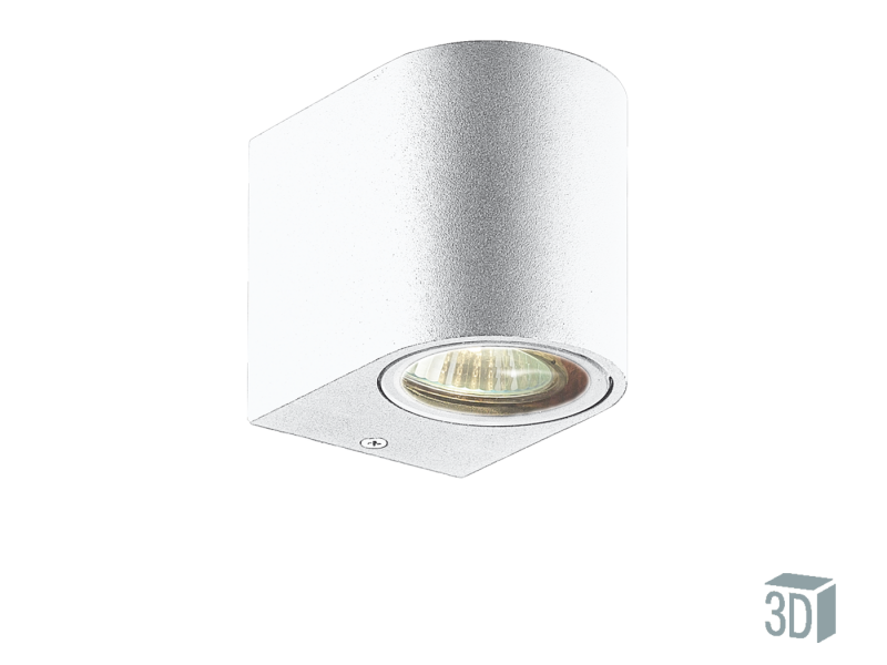 Απλίκα IP44 Μονόφωτη 1*GU10 Λευκό Αλουμίνιο Viokef Tilos 4099701