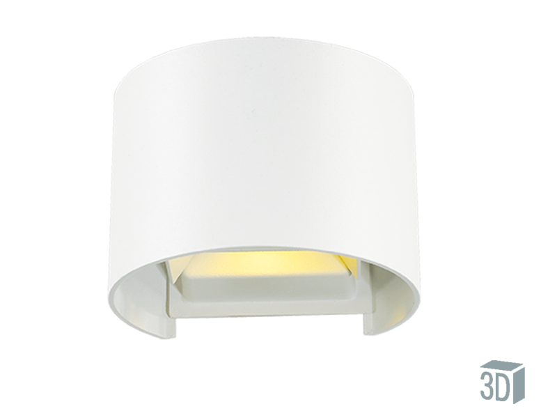 Απλίκα Round IP44 με ρυθμιζόμενη γωνία φωτισμού 6w Led 3000K Warm White 420 lm Λευκό Αλουμίνιο Viokef Greg 4188700