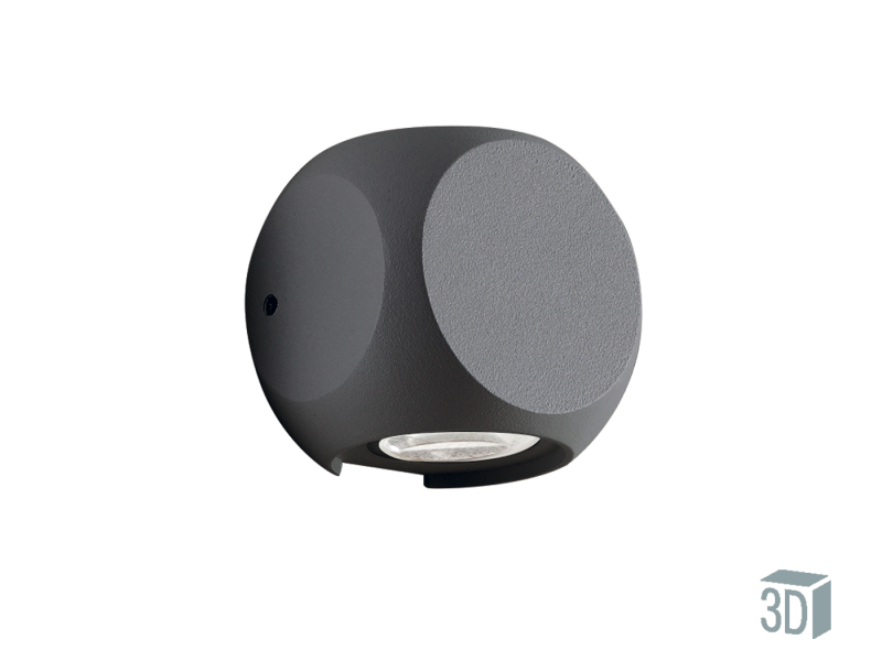 Απλίκα Αλουμινίου Ανθρακί Led 2*2w 235lm 3000K 47° IP54 Viokef Ballito 4210901