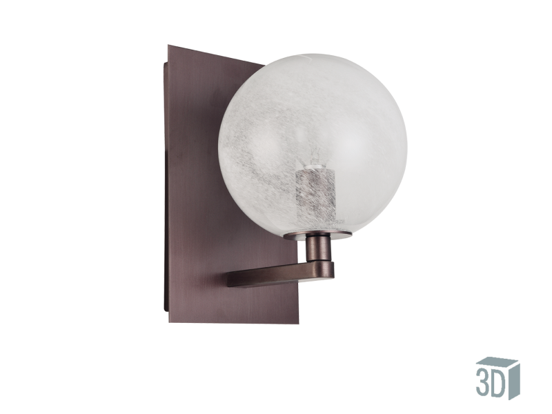 Απλίκα Επίτοιχη 1*E14 Μέταλλο Καφέ Πατίνα-Γυαλί Viokef Venus 4212600