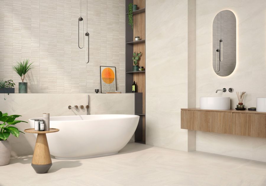 Πλακάκι Μπάνιου 30x90cm Λευκής Μάζας Lavica Arena Mat