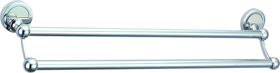 Πετσετοθήκη Διπλή Χρώμιο Bronze Art Moon 4214-10