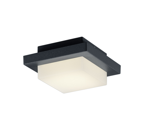 Πλαφονιέρα Ανθρακί 14xH14cm Εξ.Χώρου IP54 LED 3,5w 3000K 330lm Trio Lighting Hondo 228960142