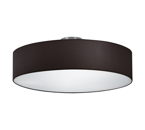 Πλαφονιέρα Οροφής Υφασμάτινη Μαύρη 50xH17cm 3xE27 Trio Lighting Hotel 603900302