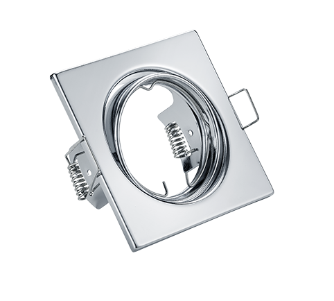Σποτ Χωνευτό Χρωμέ Τετράγωνο GU10 8x8cm Trio Lighting Jura 650000106